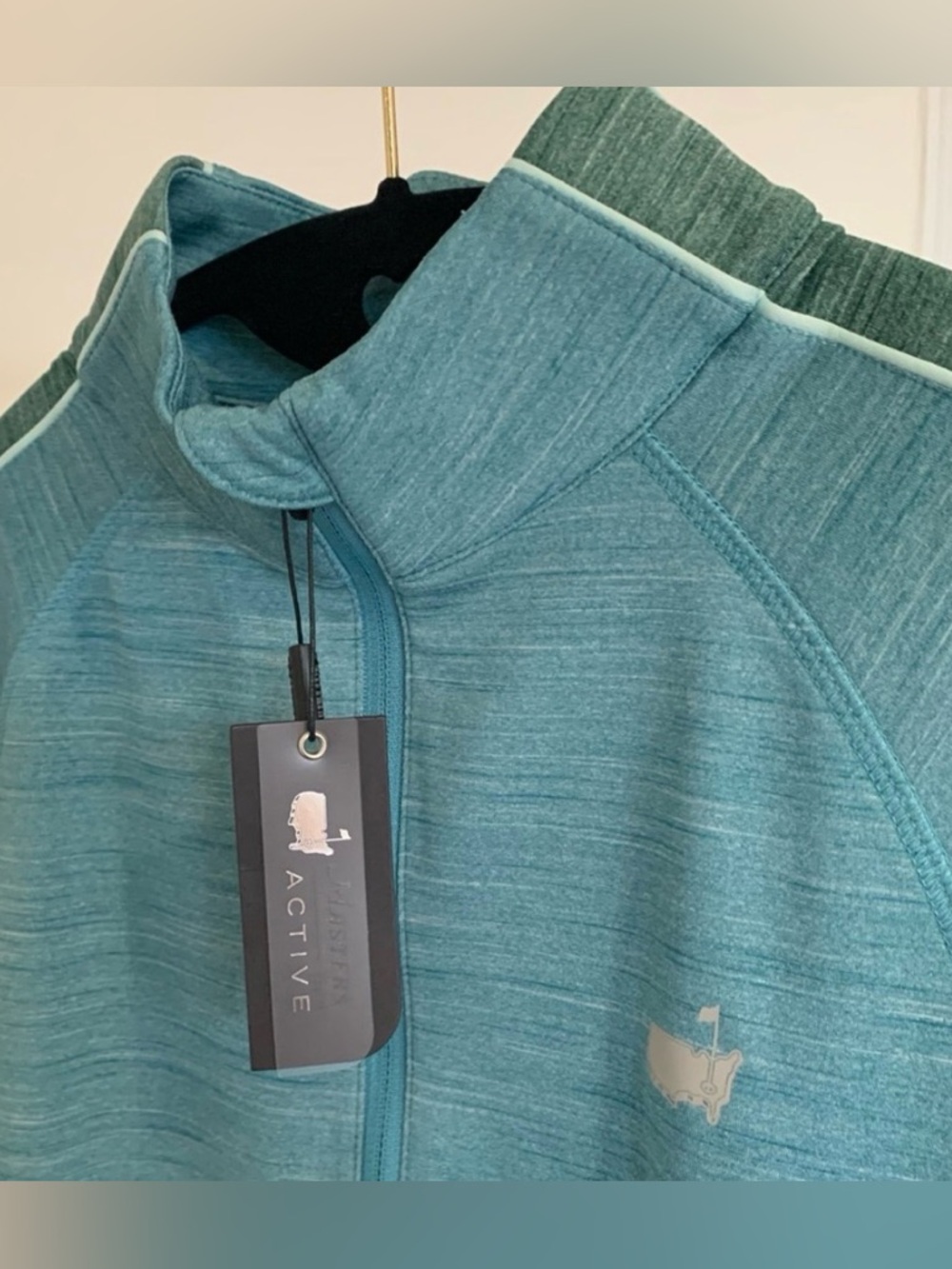 NWT Master’s Active Women’s Quarter-Zip Pullover in Teal Augusta National Medium